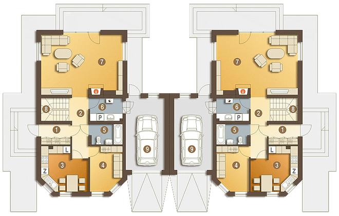 Bolek z garażem 1-st. [A-BL]