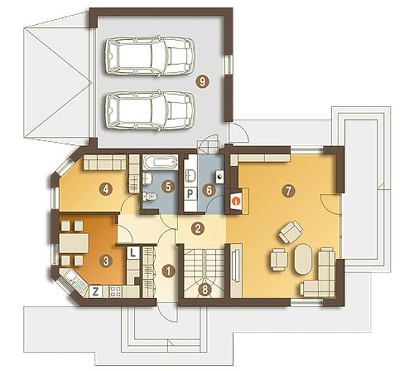 Bolek z garażem 2-st. [A1]