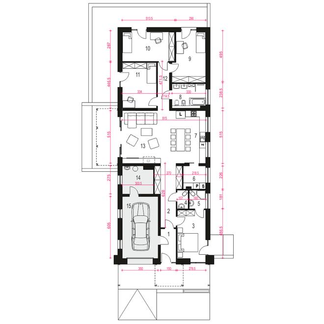 Carmine z garażem 1-st. [A]