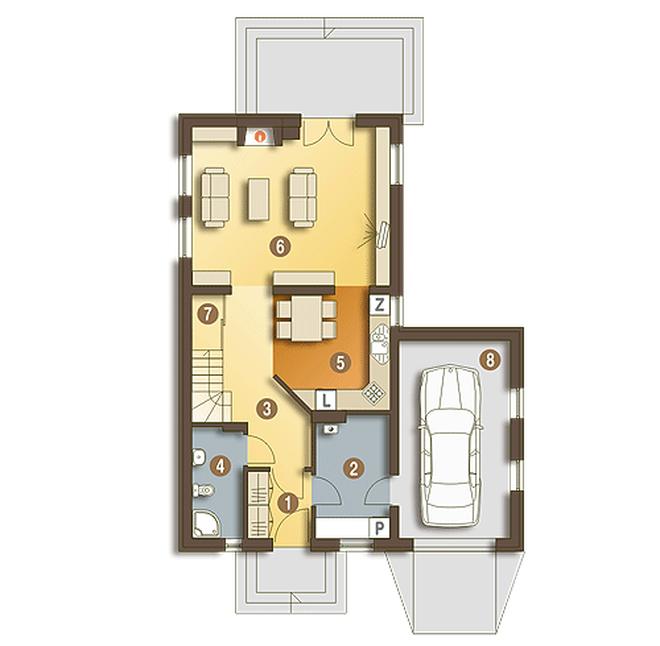 Cypisek II z garażem 1-st. [A]