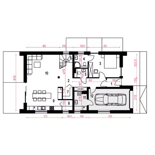 Sobótka z garażem 1-st. [A]