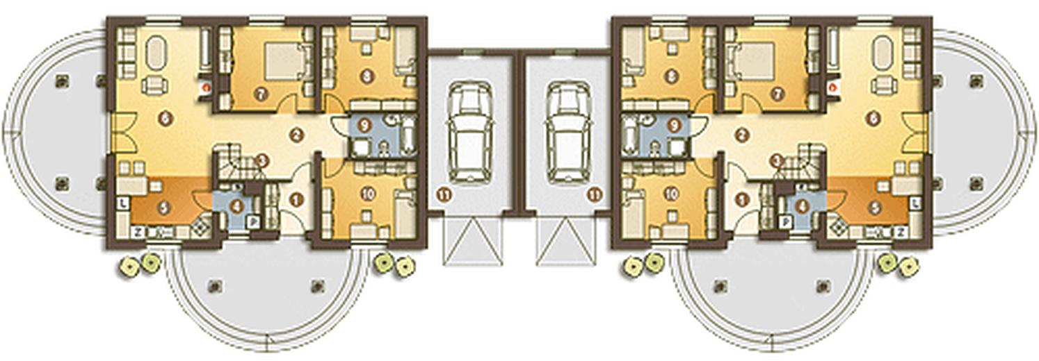 Czajka z garażem 1-st. [A-BL]