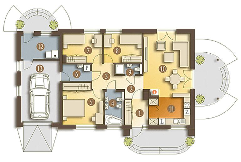 Dino z garażem 1-st. [A]