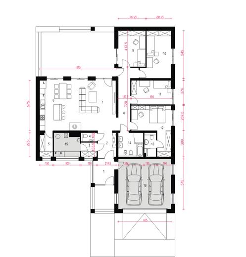 Dolomit z garażem 2-st. [A]