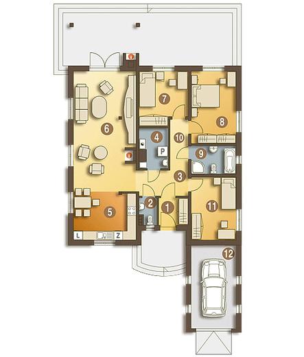 Dorotka z garażem 1-st. [A]