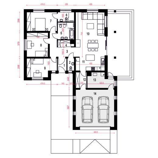Dudek Bis z garażem 2-st. [A]