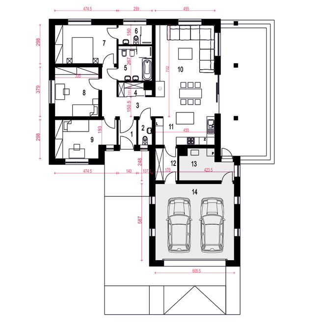 Dudek Bis z garażem 2-st. [A]