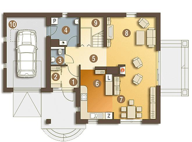 Ewa z garażem 1-st. [A]