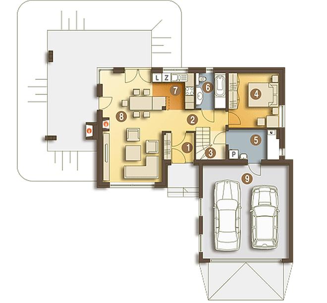Filemon III z garażem 2-st. [A]