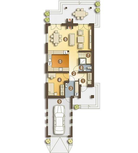 Gaweł z garażem 1-st. [A]