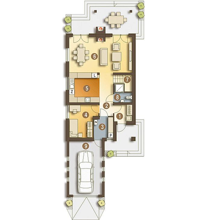 Gaweł z garażem 1-st. [A]