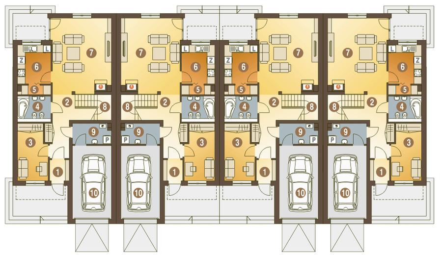 Gwarek II z garażem 1-st. [A-SZ]