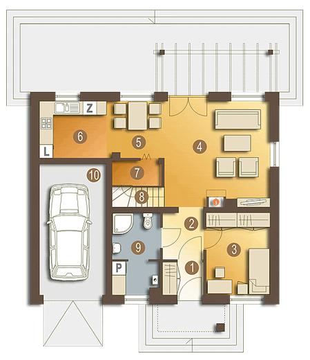 Ala II z garażem 1-st. [A]