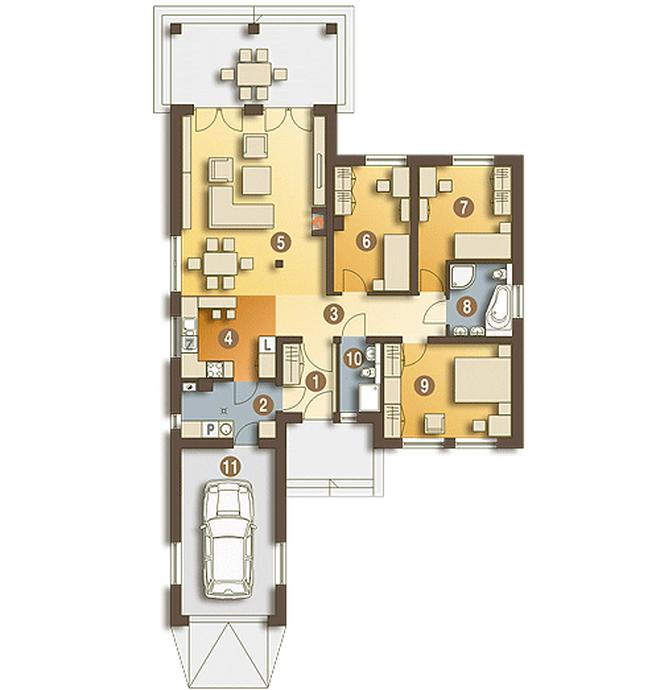 Aleks z garażem 1-st. [A]