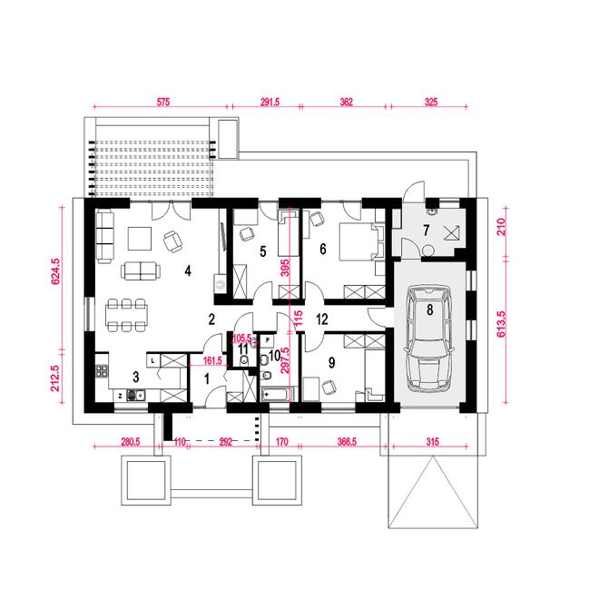 Kaja II z garażem 1-st. [A]