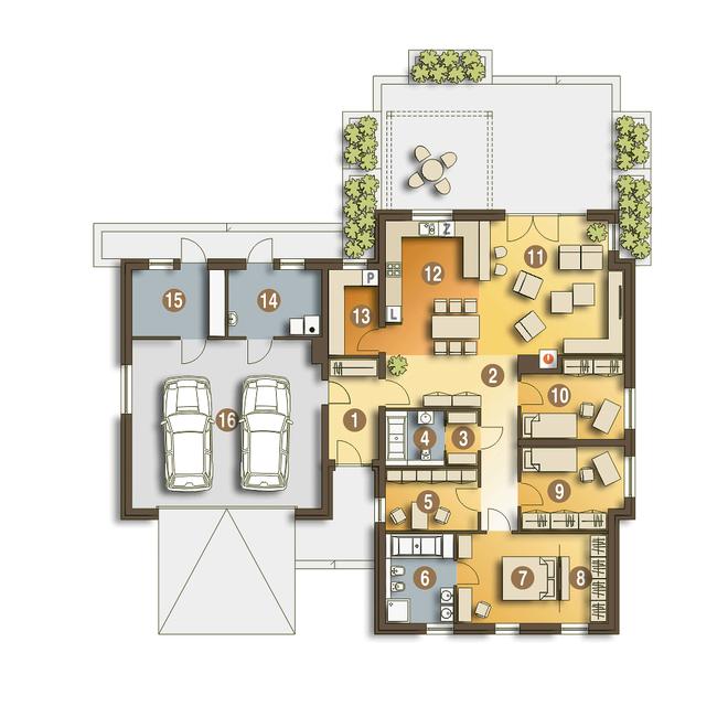 Kajetan z garażem 2-st. [A]