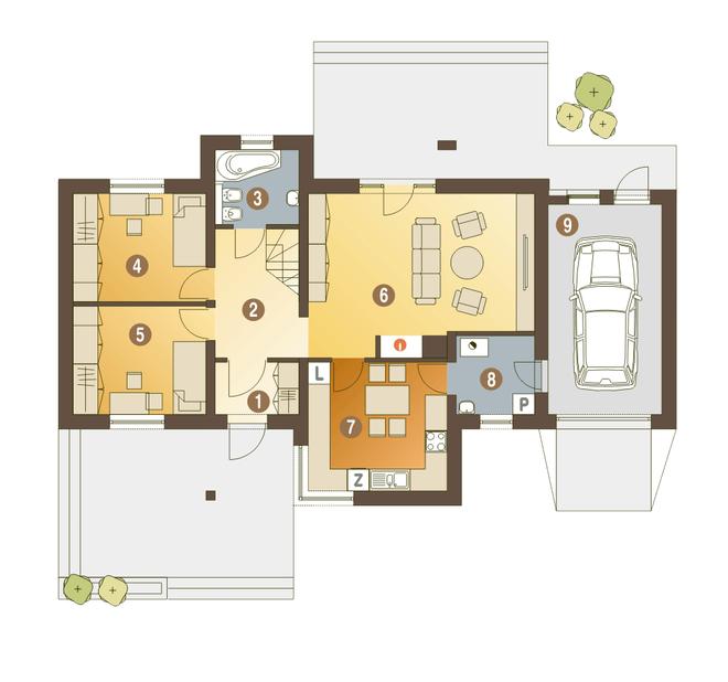 Kasjopea z garażem 1-st. [A]