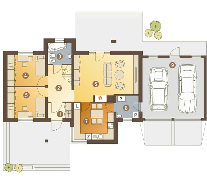 Kasjopea z garażem 2-st. [A1]