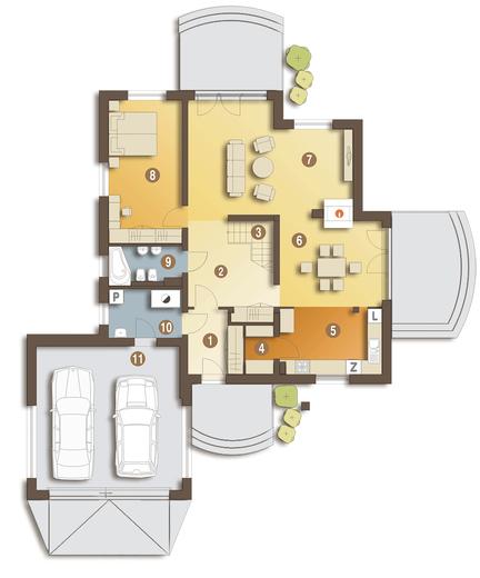 Kastor II z garażem 2-st. [A1]