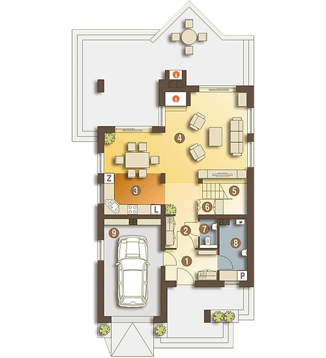 Kinga z garażem 1-st. [A]