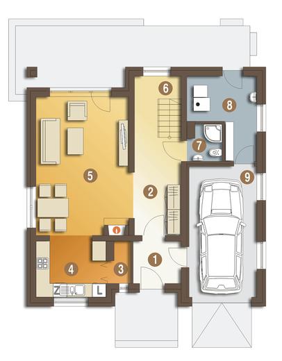 Kornelia z garażem 1-st. [A]