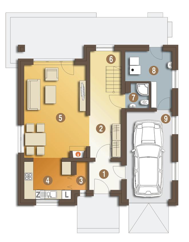 Kornelia z garażem 1-st. [A]