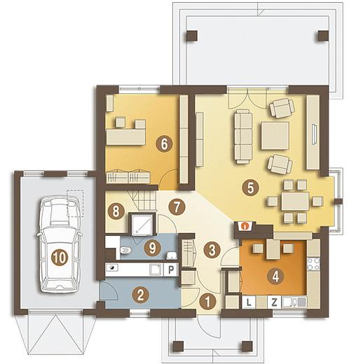 Lara z garażem 1-st. [A1]