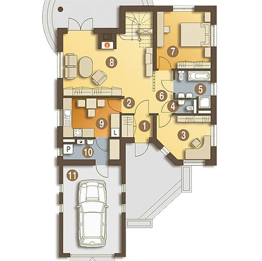 Alinka z garażem 1-st. [A]