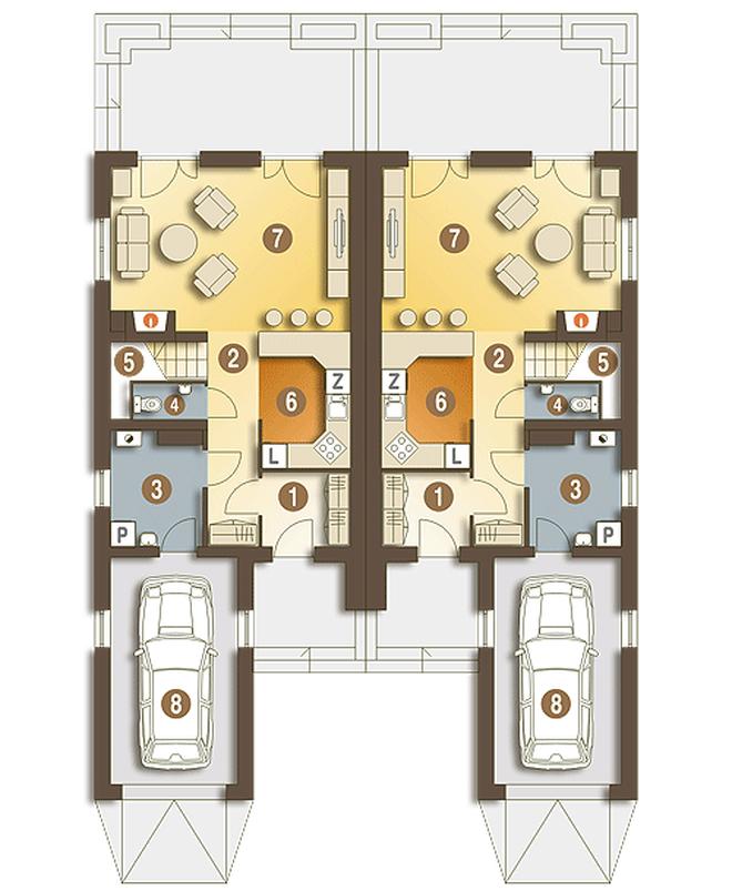 Magda z garażem 1-st. [A-BL]