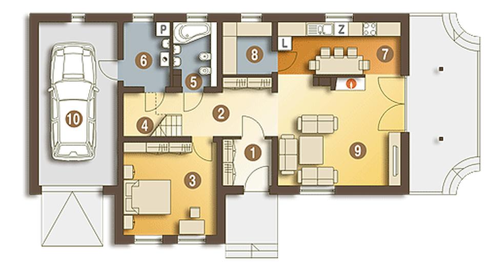 Abigail II z garażem 1-st. [A]