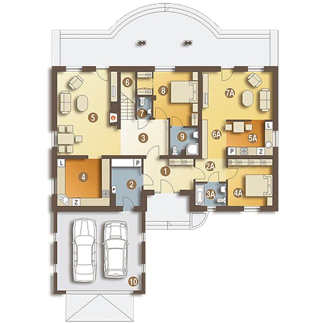 Mira z garażem 2-st. [A]