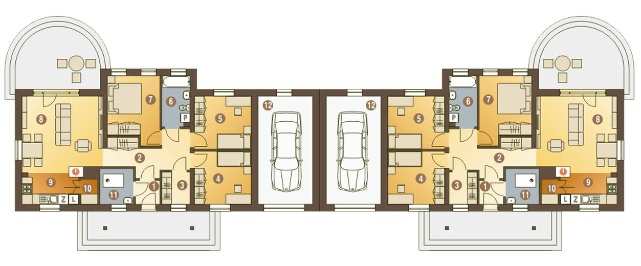 Modraszka z garażem 1-st. [A-BL1]