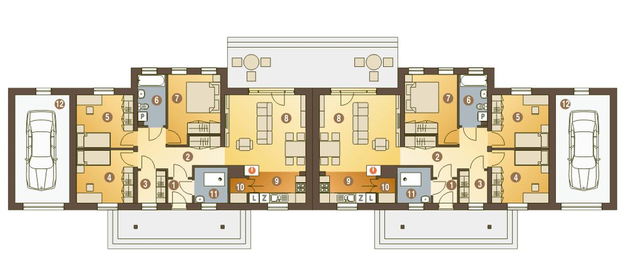 Modraszka z garażem 1-st. [A-BL2]