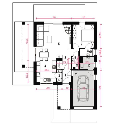 Nowalia II Mode z garażem 1-st. [A]