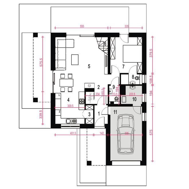 Nowalia II Mode z garażem 1-st. [A]