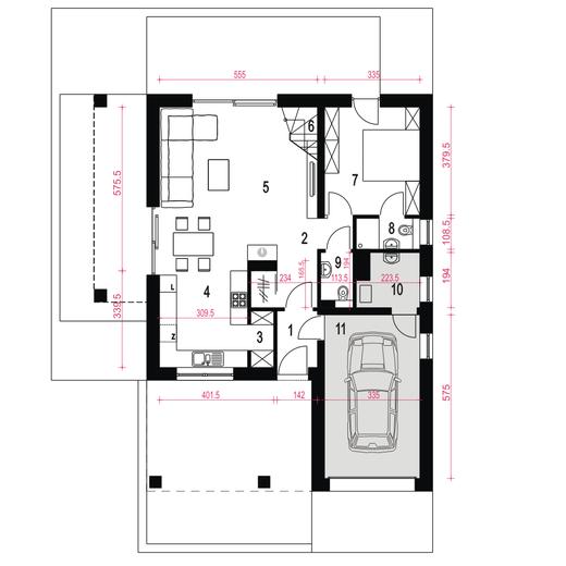 Nowalia II Mode z garażem 1-st. [A1]