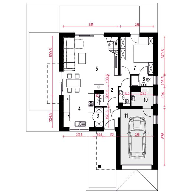 Nowalia Mode z garażem 1-st. [A]