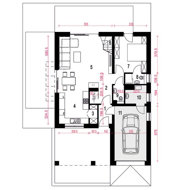 Nowalia Mode z garażem 1-st. [A1]