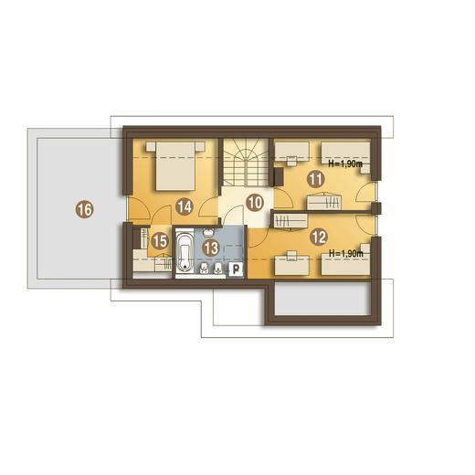 Ogi trend z garażem 1-st. [A]