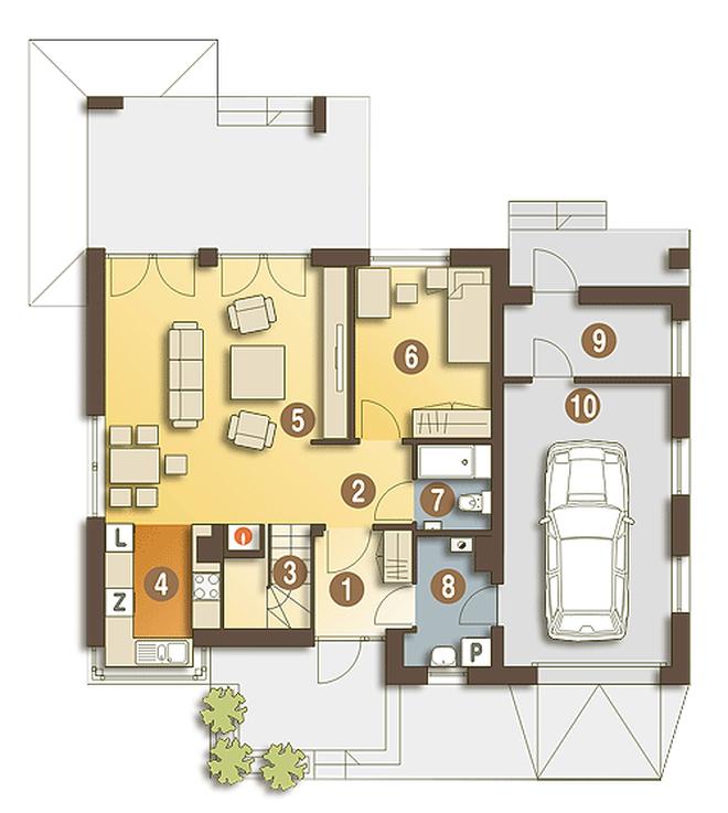 Olivier z garażem 1-st. [A]