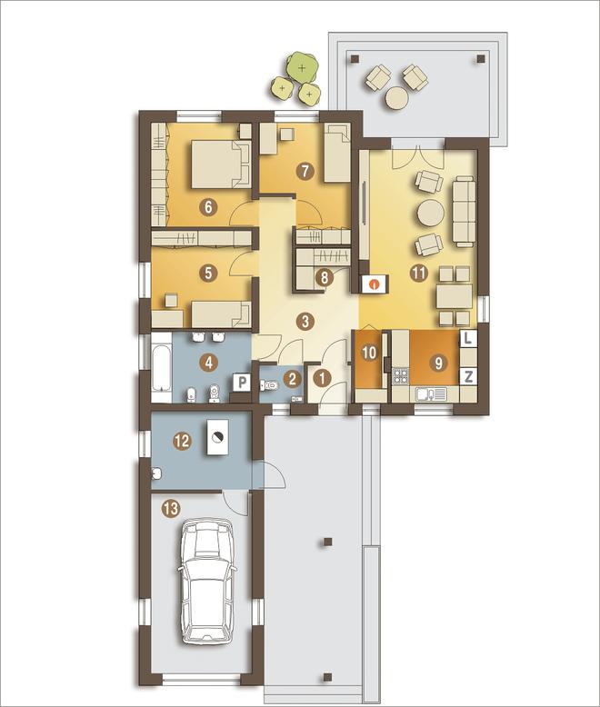 Pierwiosnek II z garażem 1-st. [A]