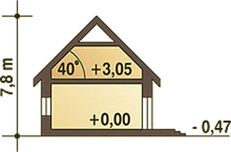 Pliszka z garażem 1-st. [A]