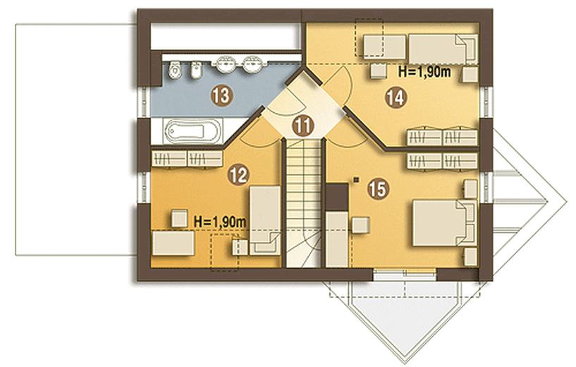 Pliszka z garażem 1-st. [A]