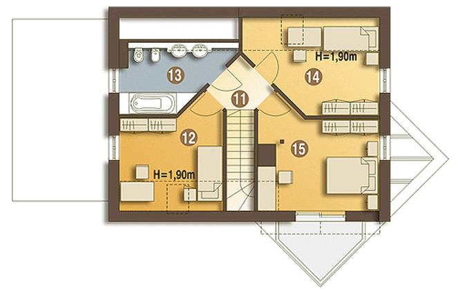 Pliszka z garażem 1-st. [A]