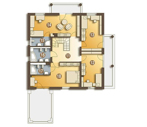 Pustułka z garażem 1-st. [A1]