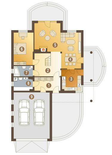 Pustułka z garażem 2-st. [A2]