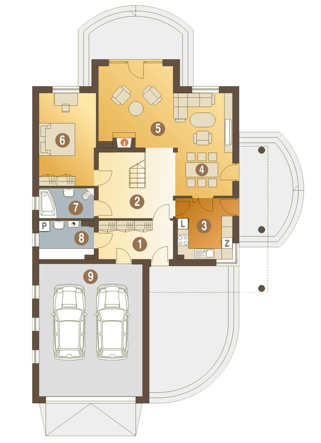 Pustułka z garażem 2-st. [A2]