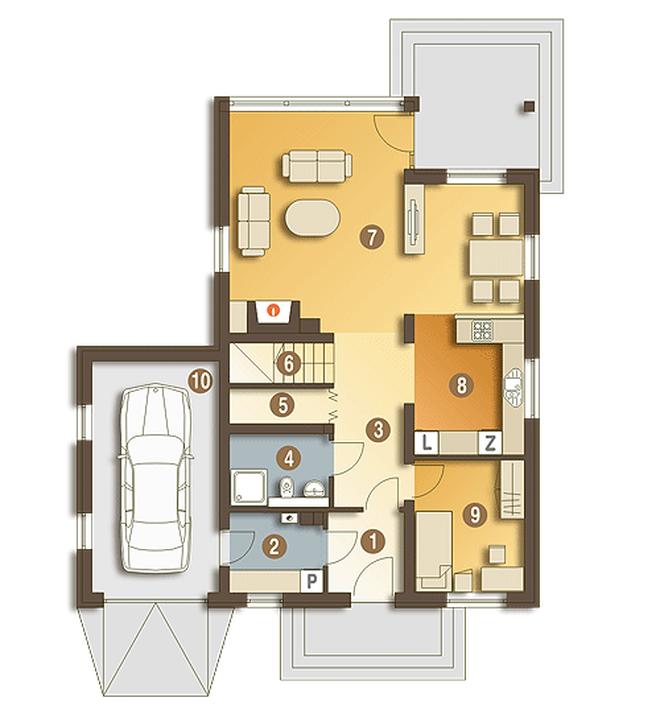 Rumcajs II z garażem 1-st. [A]