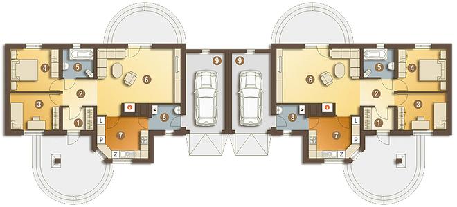 Skowronek z garażem 1-st. [A-BL1]