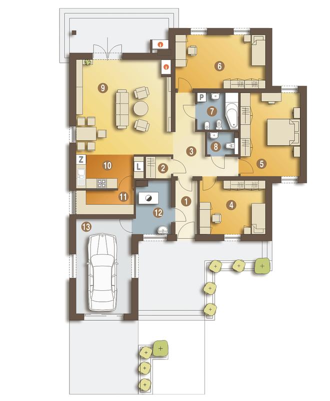 Słonka z garażem 1-st. [A]